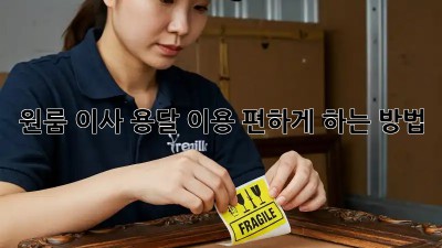원룸 이사, 용달 이용 편하게 하는 방법!